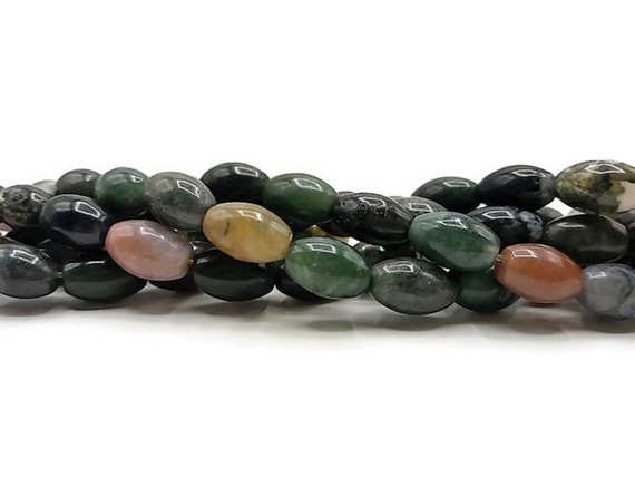 1 Strang Inde Agate Perles Boules 8 mm