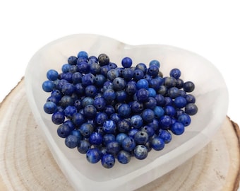 Perles Lapis Lazuli 6 mm - Perles rondes - Pierre naturelle non teinte. création bijoux pierre semi précieuse bleue