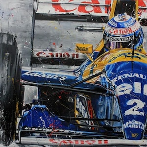 Alain Prost Painting on Canvas - Formula One - F1 - Drivers