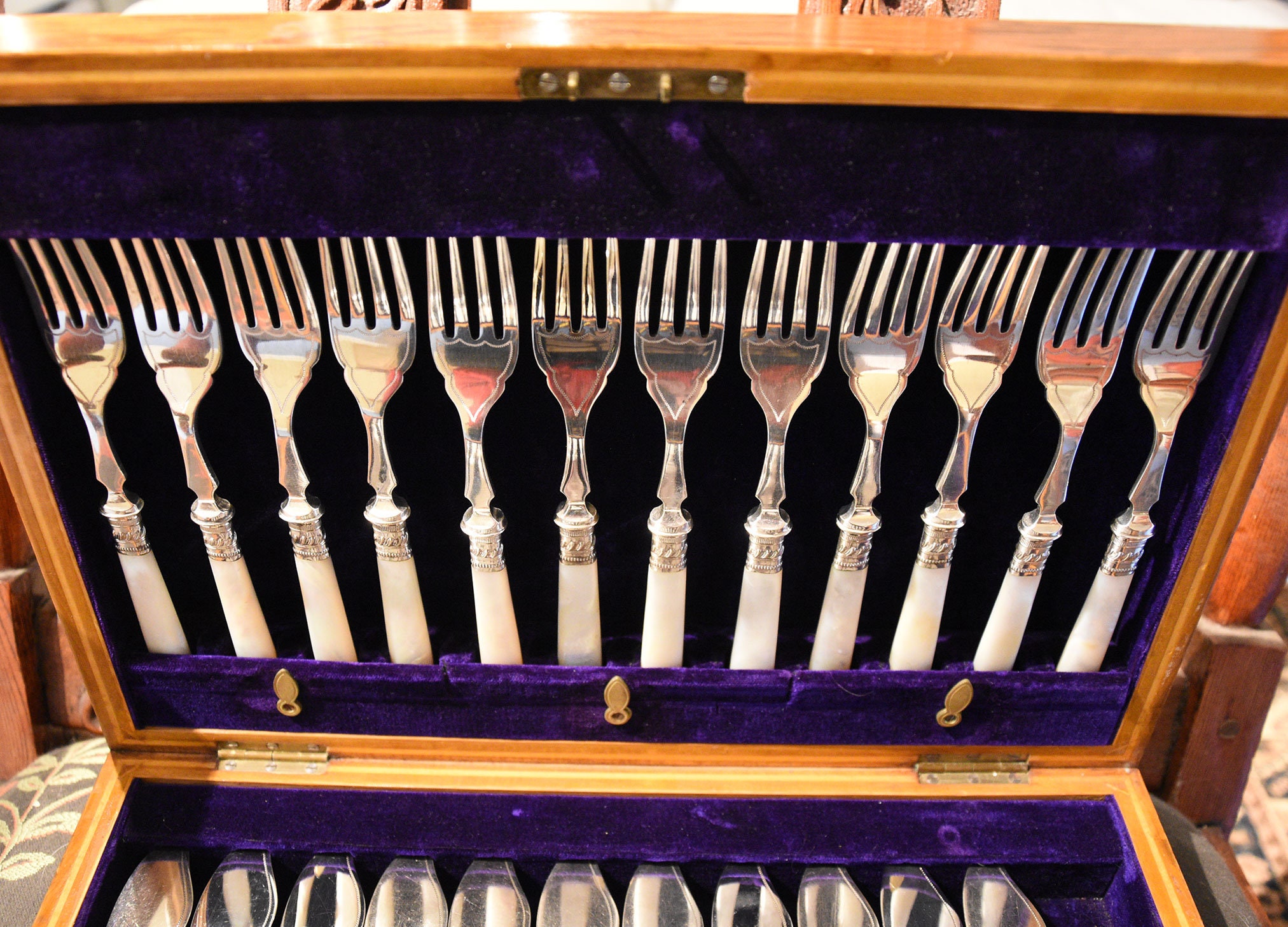 24 Piece Set of Fruit Knives and Forks With Mother of Pearl Etsy