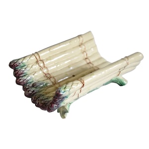 Antique French Majolica Asparagus Serving Dish