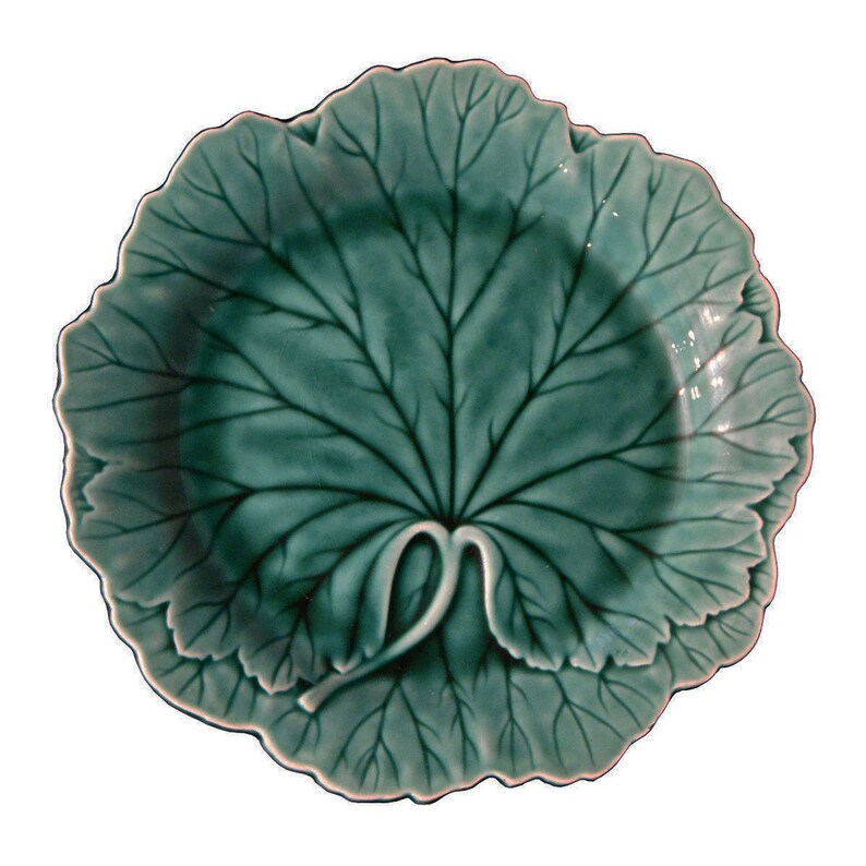 Wedgwood Green Majolica Cabbage Leaf Plate Etsy Australia