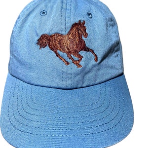 Embroidered Running Thoroughbred Baseball Cap - Equestrian Gift