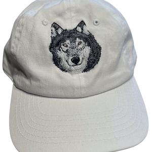 Embroidered Wolf Baseball Cap - Custom Wildlife Animal Lover Gift