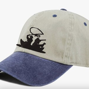 Hurry! Hunter and Fisherman in Boat Baseball Cap/Adult and Kid Sizes/Fathers&#39; Day Gift/Multiple Colors