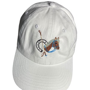 Embroidered Pony Baseball Cap: Adjustable Cotton Twill Hat