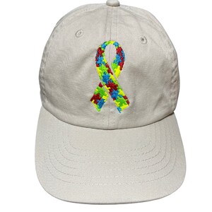 Beautifully Embroidered Autism Ribbon On a Hat/24 Colors Available/Kids and Adult Sizes/Raise Awareness!