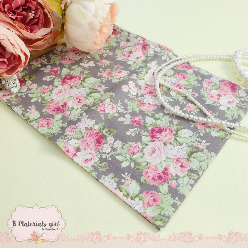Gray Floral Cotton Fabric Pink Gray Green Floral Fabric Sewing Fabric Floral Summer Fabric 100/% Cotton Fabric For Craft