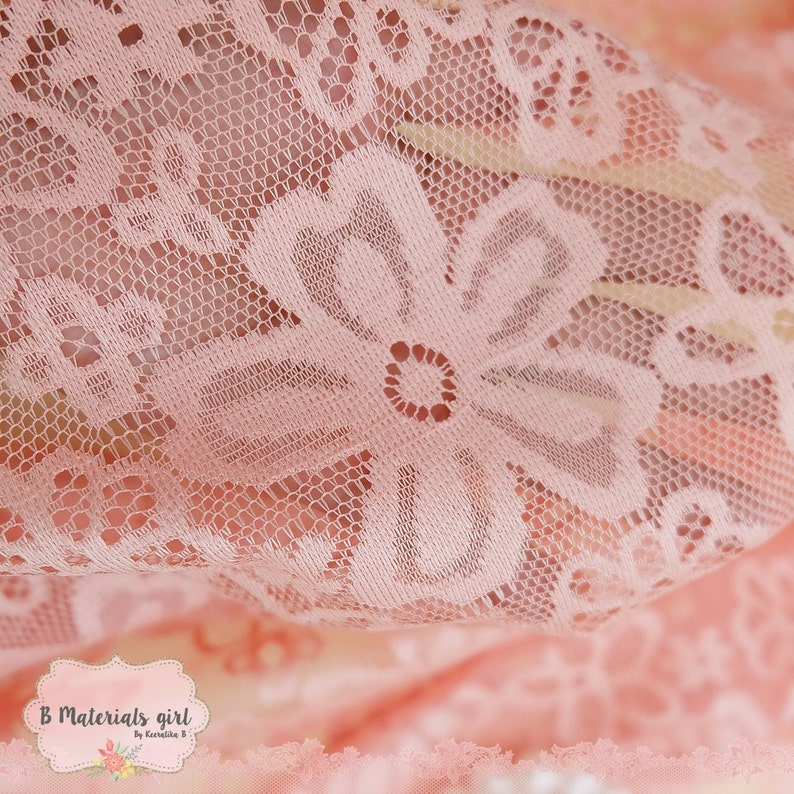 Peach Lace Fabric Peach Lace For Handmade Floral Lace Wedding Peach Lace Bridesmaid Lace Peach Lace For Making Clothes Craft