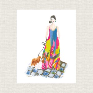 CAVALIER KING CHARLES Spaniel Art Print | Cavalier Gift, Dog Mom, Veterinarian office gift,Dog Lover Gift, Dog Art, Watercolor Painting