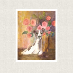 ITALIAN GREYHOUND DOG Print From Original Watercolor Painting