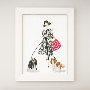 Cavalier King Charles Spaniel Art Print | Cavalier Gift, Dog Mom, Veterinarian office gift,Dog Lover Gift, Dog Art, Watercolor Painting