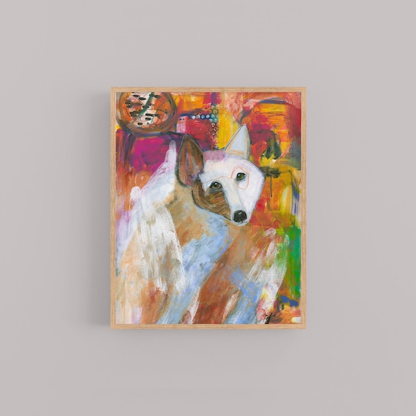 Abstract Dog Art Etsy