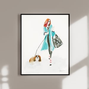 SHIH TZU DOG Art Print From Original Watercolor Painting For Shih Tzu Lover or Shih Tzu Dog Mom, Shih Tzu Wall Art