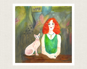 SPHYNX CAT ART Druck