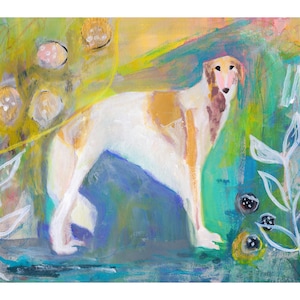 BORZOI DOG ART impression pour les amateurs de Barzoï et décoration d'art mural Barzoï | À partir de ma peinture originale