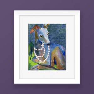 Italian Greyhound, Dog Art Print, Greyhound art, greyhound prints, greyhounds, Italian greyhound art, dog wall home decor art