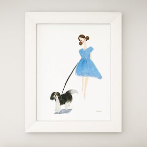 Cavalier King Charles Spaniel Art Print | Cavalier Gift, Tri Cavalier, Dog office gift,Dog Lover Gift, Dog Art for dog lovers