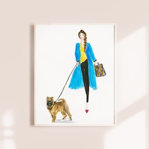 ART PRINT Shar Pei Dog: Customize dog for this print optional