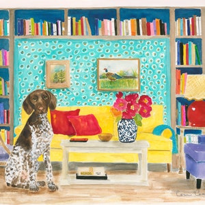 GERMAN SHORTHAIRED POINTER Wall Art, Pointer Print, Pointer Dog Art, Watercolor Pointer Print, German Shorthair Art,German Shorthaired Dog