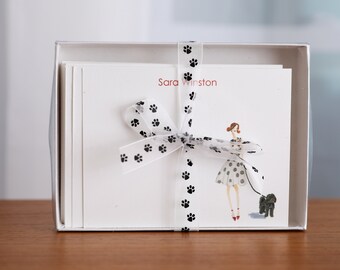 CUSTOM FLAT NOTE Cards for dog lovers, Personalize for you and your pet(s)
