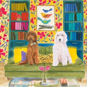 Doodle Dogs Art  Print | Dog Gift, Dog Mom, Dog Lover Gift, Dog Art, Watercolor Goldendoodle Labradoodle Dog Art