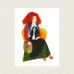 CAVALIER KING CHARLES Spaniel Dog Art Print From My Original Watercolor Painting