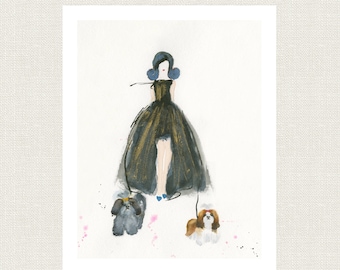 CONTEMPORARY SHIH TZU Dog Art Print