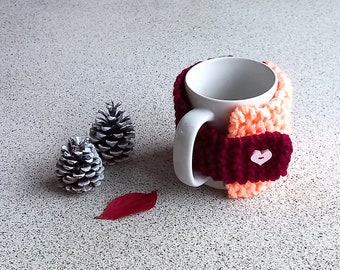 Cup cozy, valentine gifts, Household items, mug cozy, gift for him, gift for husband, gift for lovers, mug sweater, coffee cozy