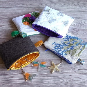 Fabric cases, document holder, card holder, coin purse, lipstick holder, pouch, key pouch, earphone case, money bag, key case, beauty bag