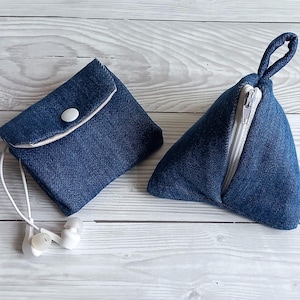 Portamonete in stoffa, porta auricolari, portachiavi tessuto, regalo per colleghe, borsellino mini portafoglio, regalo per la sorella