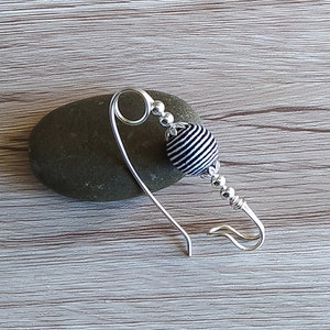 Shawl pin, safety pin, scarf pin, Brooch, gift for wife, elegant brooch, sweater pin, women&#39;s gift, wood beads, jewelry for woman