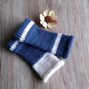 Fingerless Gloves, wrist warmers, blue and white gloves, hand warmers, Arm Warmers, women&#39;s gloves, women&#39;s accessories, gifts