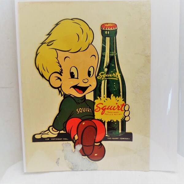 Vintage 1946 Lil' Squirt Soda Co. Decal