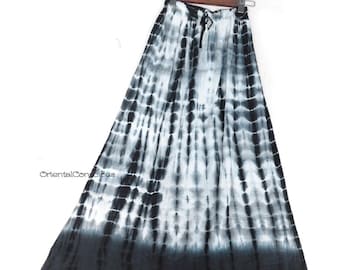 Chic Tie Dye Flare Skirt Boho Peasant Hippie Ethnic Bohemian