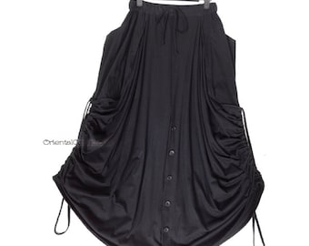 Silhouette Adjustable Side String Deformation Skirt / Pants Boho Goth