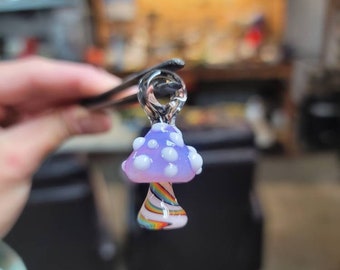 Pink Mushroom Pendant made to order