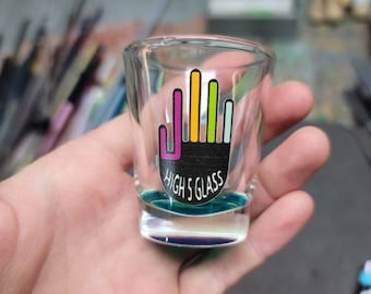 High 5 Glass Shot Glass