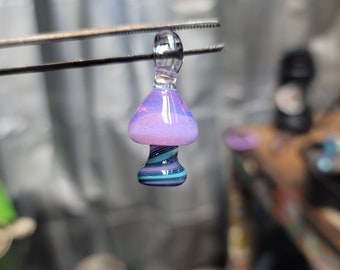 Blurple Mushroom pendant made to order