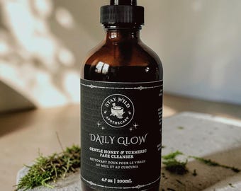 Daily Glow Honey Turmeric Face Cleanser | Organic Herbal Skincare | All Natural | Made in Canada