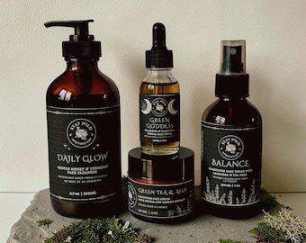 Oily and Acne Prone Skincare Set | Herbal | All Natural | Organic | 4 Full Size Products | Handmade in Canada