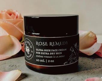 Rose Remedy Organic Face Cream | Extra Rich for Dry and Aging Skin