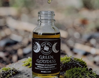 Green Goddess Organic Face Serum | Herbal Infusion for Sensitive Skin