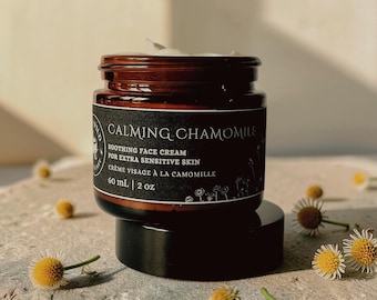 Calming Chamomile Face Cream for Sensitive Skin | Organic, Vegan, All Natural