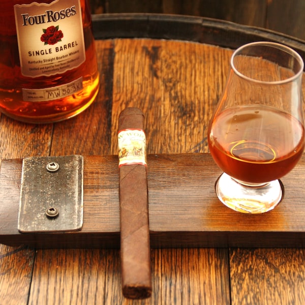 Whiskey Glass Cigar Holder Etsy
