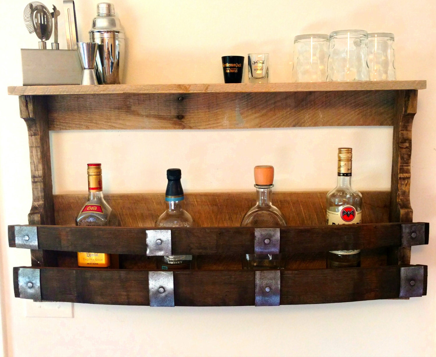 Whiskey bottle rack hot sale