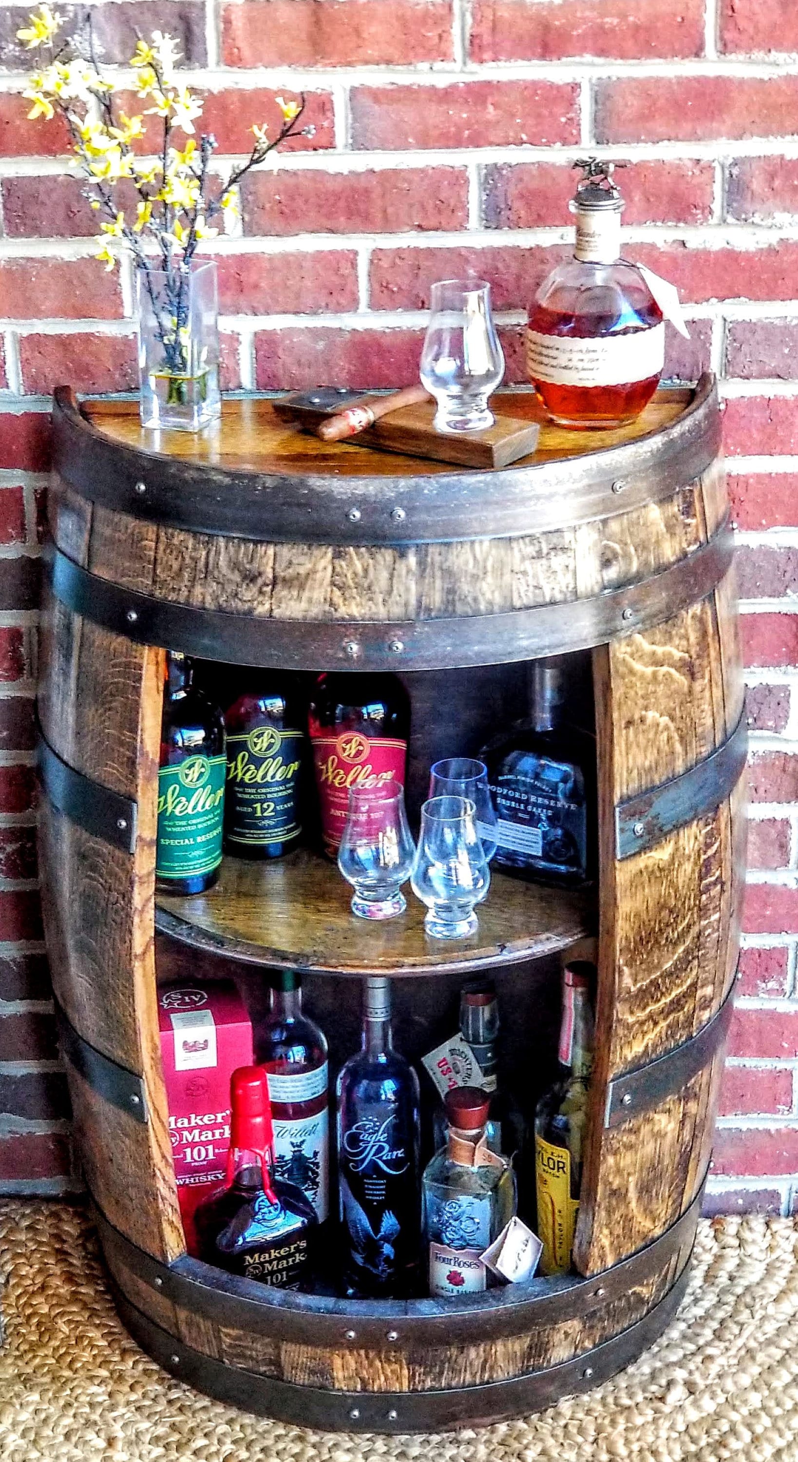 Whiskey barrel cupboard new arrivals