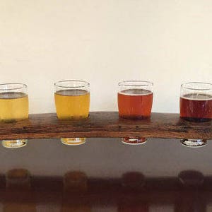 Perfect Groomsman Gift Whiskey Stave beer flights and Shot Glass Flights image 2