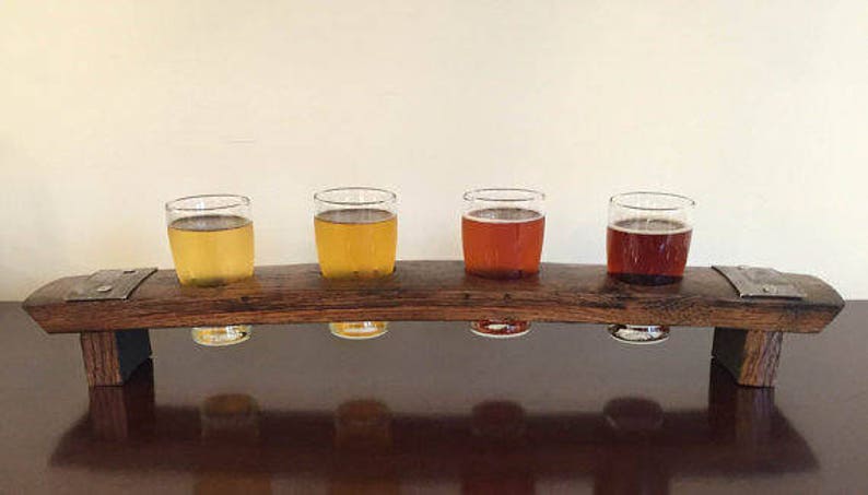 Perfect Groomsman Gift Whiskey Stave beer flights and Shot Glass Flights image 2