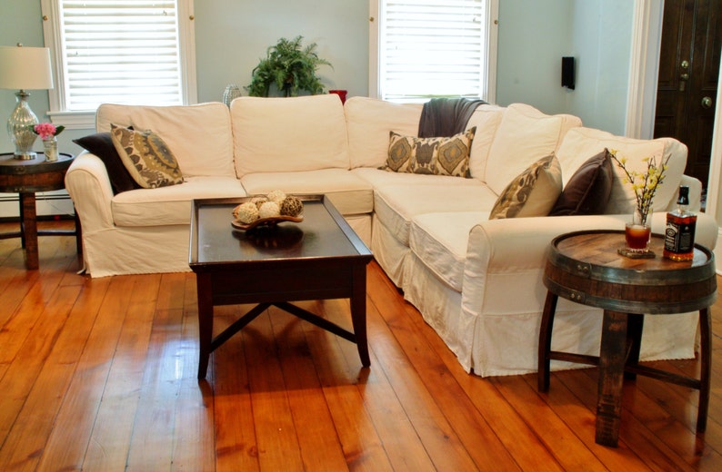 Handcrafted Oak Whiskey Barrel End Table image 3